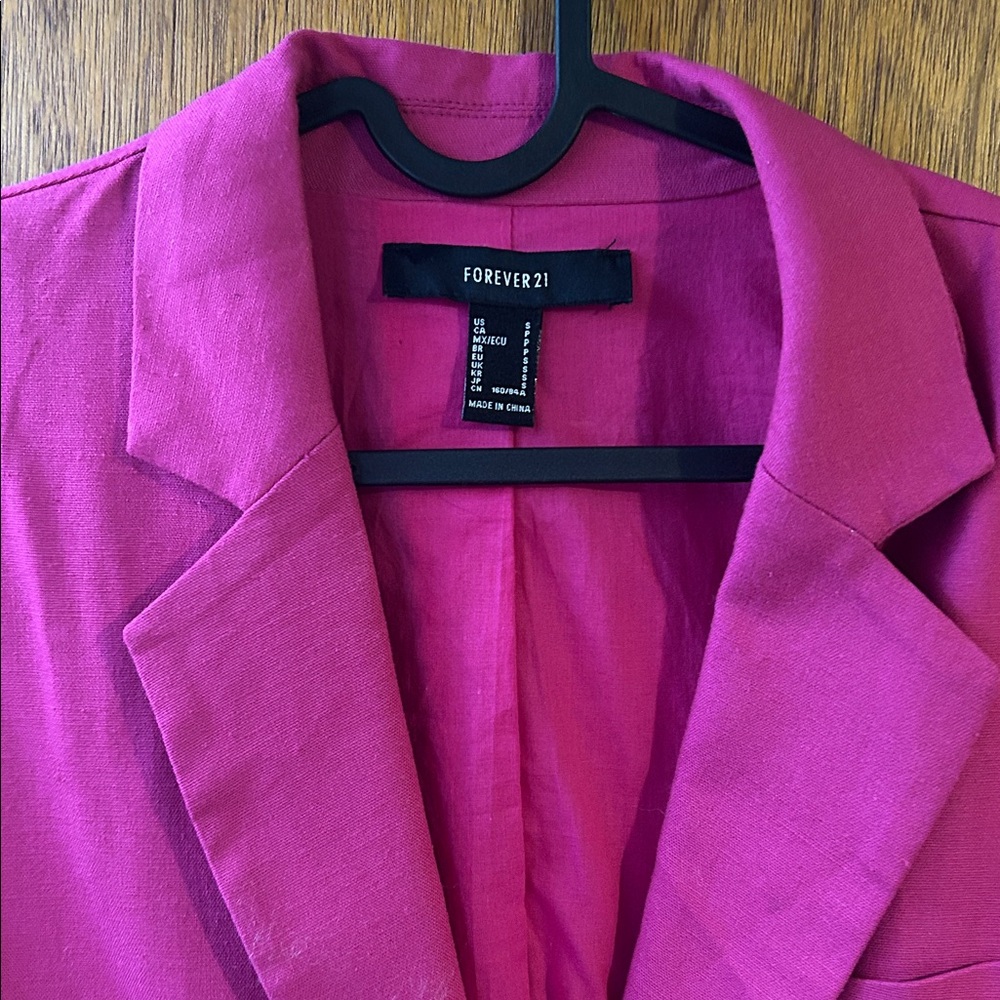 NWOT Forever 21 Pink Women's Blazer - Picture 2 of 3
